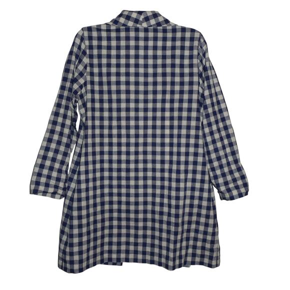 Anthropologie The Lady & The Sailor Gingham Jacket Open Blazer Pockets 2 S/M - Picture 4 of 9